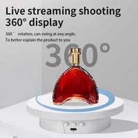Plateau tournant électrique à 360 degrés pour affichage et diffusion en direct, base de prise de vue, 10 cm, blanc, branché, pour photographie