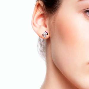 ต่างหูเงินแท้รูปหัวใจคู่รักลูกสุนัข Jeulia Find Your True Love - Product Image 4