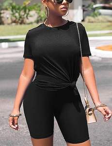 2025 personnalisé décontracté été tenues vêtements ensemble femmes t-shirt et ensembles courts Gym Fitness ensembles femmes femmes deux pièces vêtements de sport - Product Image 6