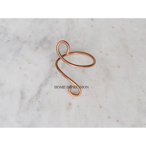 Designer <b>Copper</b> Finished Metal Napkin Ring Stocked Eco-Friendly Elegant <b>Table</b> Decor Home Dining Events Resort <b>Table</b> Settings - Product Image 1