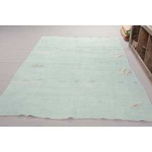 Vintage 5.7 X 10.4ft vert turc tapis fait à la main grande surface Polyester laine rectangulaire abstrait Patchwork Design Latex couloir - Product Image 2