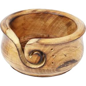 Nouveau design différentes tailles de bols de fil en bois faits à la main stockage de couture boules de fil stockage forme ronde trou conception pièce - Product Image 4