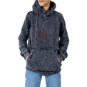 Sudadera con Capucha para Hombre, Estilo Acid Wash, con Logotipo Personalizado Bordado, Felpa Francesa de Algodón, para Otoño, Anti-Pilling, Estilo Urbano - Product Image 1