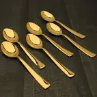 Juego de Cucharas de Latón de Primera Calidad al por Mayor, Chapado en Oro Espejo, para Hoteles, Restaurantes, Hogar, Comedor, Fiestas, Accesorios de Cocina de Lujo - Product Image 2