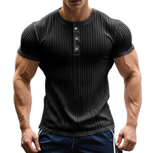 เสื้อผู้ชายขนาดใหญ่พิเศษสไตล์ Henley ทันสมัยดูหรูหราสำหรับใส่ทำงานและพักผ่อน - Product Image 1