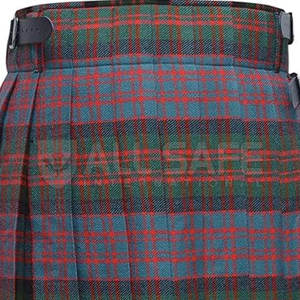Kilts authentiques en tartan écossais des Highlands pour hommes Kilts plissés en laine de première qualité de huit verges avec lanières en cuir et style classique - Product Image 3