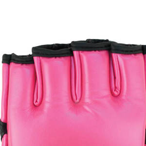 ถุงมือ MMA สำหรับผู้ชาย ออกแบบเอง สำหรับฤดูหนาว คุณภาพสูง หนัง PU 8 ออนซ์ สีชมพู สไตล์วินเทจ หนังแท้ - Product Image 5