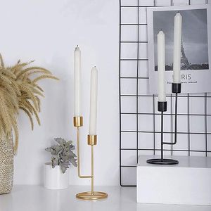 Soporte de vela de hierro y metal de estilo moderno de diseño exclusivo, soporte de vela en dos acabados, mesa decorativa hecha a mano de la mejor calidad - Product Image 1