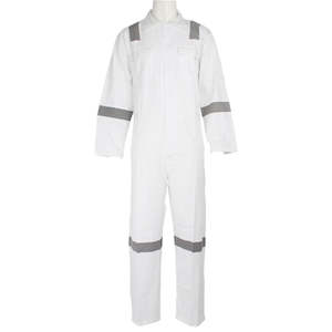 Bata de trabajo de 100% algodón con cinta reflectante, venta al por mayor y personalizada - Product Image 2