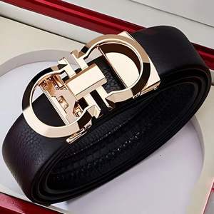 High-Quality Genuine Leather, Strong Metal Buckle, Durable, Stylish & Comfortable <b>Belt</b> <b>for</b> <b>Jeans</b>, Suits, and Everyday Wear - Product Image 5