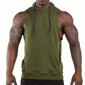Men Gym <b>Hoodie</b> Breathable OEM Custom Stylish Best Quality Quick Dray Wholesale Customized Color Logo Size <b>Sleeveless</b> <b>Hoodie</b> - Product Image 1