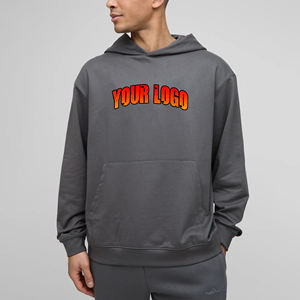 Alta calidad de peso pesado 100% algodón negro gota hombro bordado personalizado impreso Streetwear cómodo jersey de gran tamaño - Product Image 4