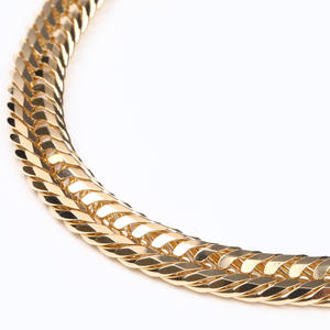 Collar de cadena de oro con acabado de alto brillo de lujo personalizado 2025, la mejor joyería fina de moda para mujeres a granel - Product Image 2