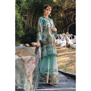 MPrints 'Sprint Summer'26 D-2907-A เสื้อชีฟองปักลายแขนสามส่วนผ้าลอนน์-TC-1605 - Product Image 1