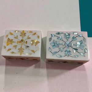 Caja de Joyería de Mármol con Incrustaciones de Madreperla |   Caja de Almacenamiento Decorativa Hecha a Mano para Regalos, Tocador y Decoración del Hogar - Product Image 3