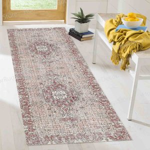 Tapis turc bohème imprimé, motif chenille gris Oushak, paillasson de chambre, tapis en velours de luxe - Product Image 5
