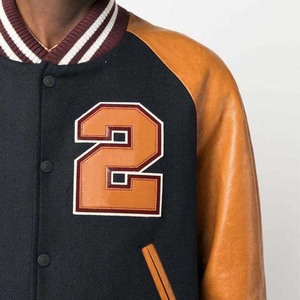 <b>Men's</b> High Street Custom Logo Wool Canvas Sportswear High Quality Varsity <b>Jackets</b> Embroidery College Baseball <b>Jacket</b> For <b>Men</b> - Product Image 6