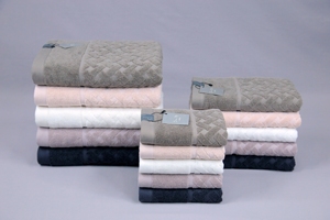 Santini Velour Cotton Disposable 2 Piece <b>Towel</b> <b>Set</b> with Face <b>Bath</b> <b>Towels</b> Quick-Dry Eco-Friendly Smooth Texture High Absorbency - Product Image 1