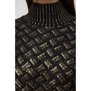 Suéter de Punto Trenzado con Estampado Floral para Mujer, Transpirable, Fino, Informal, con Decoración de Botones para Otoño e Invierno - Product Image 4