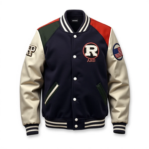 Veste bomber rétro en cuir enduit, fabrication directe d'usine, unisexe, OEM personnalisé, haute qualité, coupe-vent, imperméable - Product Image 5