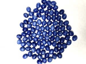Saphir bleu synthétique certifié IGI, taille brillant calibrée, pierre précieuse en vrac pour la fabrication de bijoux, tailles 8mm-12mm - Product Image 1