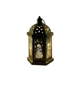 Grande lanterne de Ramadan en métal de style antique suspendue parfaite pour la décoration extérieure du Ramadan et l'éclairage spirituel - Product Image 6