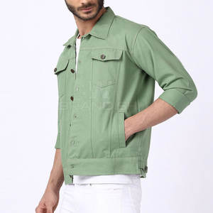 100% algodón 2025 último estilo chaqueta vaquera para hombre venta al por mayor superventas bajo MOQ servicio OEM chaqueta de invierno vaquera - Product Image 2