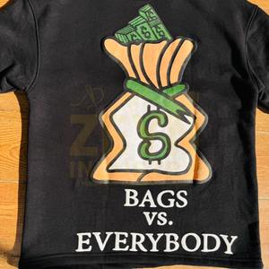 Camisetas de Algodón Extra Grandes de Estilo Urbano con Diseño Personalizado Serigrafiado, Lavado Ácido, Camisetas Vintage con Estampado de Diamantes de Imitación y Lavado Ácido para Hombre - Product Image 5