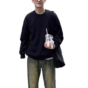 Sudadera con Capucha de Forro Polar para Hombre, Otoño-Invierno, Color Liso Básico, con Logotipo Personalizado, Diseño Desgastado, Transpirable, de Secado Rápido, con Bolsillo - Product Image 3