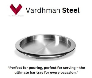 Stainless Steel Bar <b>Tray</b>, Bring Elegance to Your bar with a <b>Tray</b>, Bar Mate <b>Tray</b>, Serve Pro <b>Tray</b>, <b>Cocktail</b> Craft <b>Tray</b> 35 CM - Product Image 2