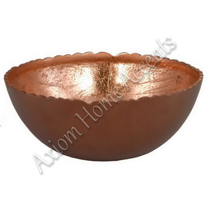 Axiom Home Accents Plateau de bol de fruits de table couleur cuivre Luxe Moderne Conçu Jetable Aluminium Taille libre pour la nourriture Camping - Product Image 5