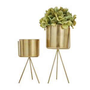 Maceta de Metal de diseño moderno de alta calidad personalizable para decoración interior o exterior del Hogar y el jardín acabado recubierto de polvo - Product Image 1