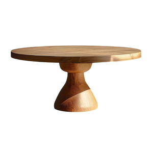 Exhibidor de Pasteles de Madera Artesanal, Ecológico, de Una Sola Capa, con Parte Superior Redondeada, Decorativo, a Precio de Mayoreo - Product Image 1