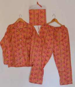 Nouvelle arrivée, vêtements de nuit pour femmes, pyjama en coton imprimé multicolore, chemise et pantalon, vêtements de nuit pour filles, pyjama pour dormir - Product Image 5