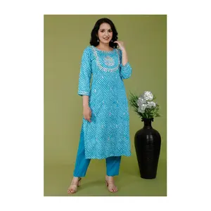 Latest Designer Womens Kurti And Pant Womens Casual Outside Office Wear Solid Printed Kurti handmade product