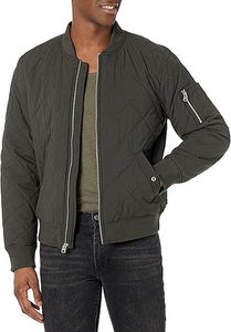 Veste bomber rembourrée pour homme avec logo personnalisé OEM ODM, col montant, sweat-shirt chaud, jogging d'hiver, sport, décontracté, service direct, devant - Product Image 2