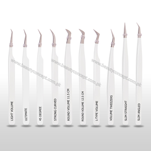 OEM Wholesale Anti-Magnetic Eyelash Applicator Private Label Volume Lash Grip Tweezers Stainless Steel Tool - Product Image 5