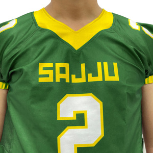 Camisetas de Fútbol Americano Personalizadas de Manga Corta Transpirables, Nueva Llegada 2025, con Nombre, Número y Logotipo Impresos - Product Image 1