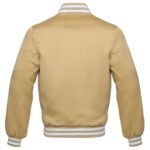 Chaquetas de bombardero de lona hechas a medida Invierno Stand Collar Carta Patrón Logotipo frontal Etiqueta privada & Impresión de logotipo disponible - Product Image 2