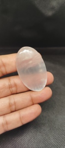 Moroccan Natural White Selenite Worrystone Cabachone New Age Metaphysical Healing <b>Crystals</b> Gemstone India Loose Cabochon - Product Image 3