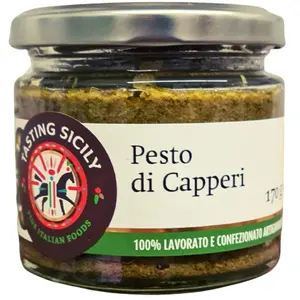 意大利制造即食食品顶级品质170克玻璃罐刺山柑香蒜酱调味