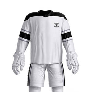 ชุดยูนิฟอร์มฮอกกี้น้ำแข็งแบบมืออาชีพปี 2025 ผลิตตามสั่ง น้ำหนักเบา แขนยาว ระบายอากาศได้ดี แห้งเร็ว ผลิตจากโพลีเอสเตอร์ 100% บริการ OEM - Product Image 5