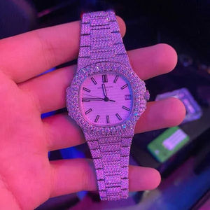 Reloj de Pulsera de Moissanita Blanca de Alta Calidad con Incrustaciones de Diamantes, Ideal para la Oficina, Ocasiones Especiales y Regalos, Disponible al Mejor Precio - Product Image 2