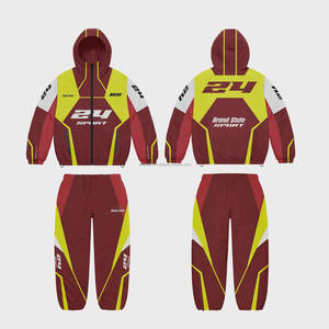 plus size Custom Logo Nylon Streetwear <b>Vintage</b> Sweat <b>Suits</b> New Fashion 2 Piece Jogging Set Reflective Windbreaker Tracksuit - Product Image 1