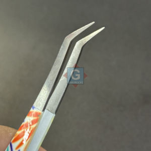 Pinces à épiler en acier inoxydable antistatiques durables de haute qualité avec une pointe de 10 mm pour les extensions de cils - Marque privée - Product Image 6