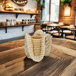 Servilleteros de ratán hechos a mano, diseño de volantes rústicos, Decoración de mesa, suministros para fiesta de boda, Vietnam - Product Image 4