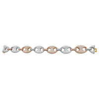 Bracelet à breloques géométriques bicolores avec perle de culture d'eau douce Moissanite 13 carats, bijoux de luxe en argent 925 pour femme