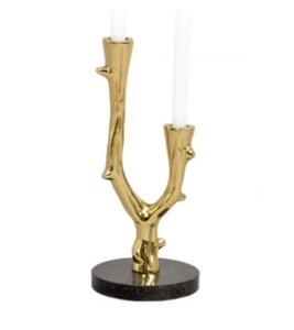 Bougeoir en métal en forme de conception faite à la main support finition or accessoires d'éclairage décoratifs matériau de haute qualité - Product Image 3