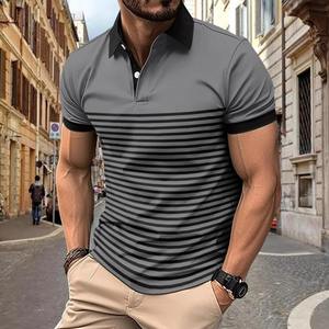 Polo de manga larga de algodón 100% para hombre, nueva Camiseta deportiva de verano con botón de solapa, bolsillo de Color sólido, ajuste holgado para Primavera/Aut - Product Image 6