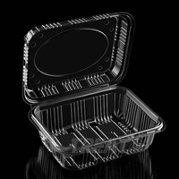 Top Groothandel Biologisch Afbreekbare Suikerrietpla Verpakking Wegwerp Voedselopslagcontainer Fruit Clamshell Boxes Plastic Bakje